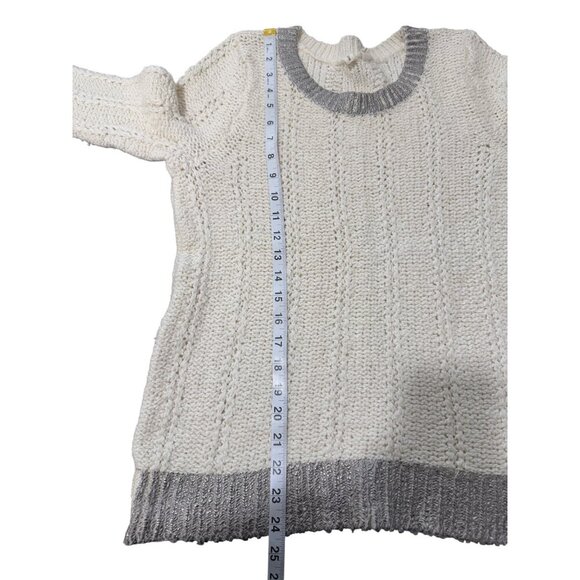 Moth by Anthropologie Cream and Gray Knit Sweater - Picture 6 of 9
